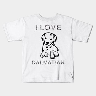 I love dalmatian dog Kids T-Shirt